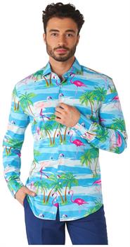 OppoSuits Men's Shirts SHIRT LS Flaminguy