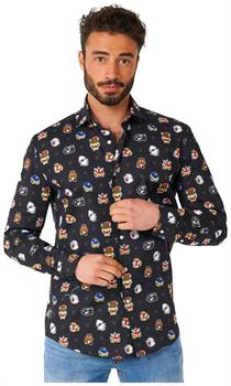 OppoSuits Men's Shirts SHIRT LS Super MarioT Bad Guys