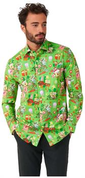 OppoSuits Men's Shirts SHIRT LS SpongeBobT Christmas