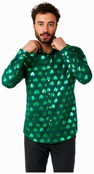 OppoSuits Men's Shirts SHIRT LS Shiny Shamrock