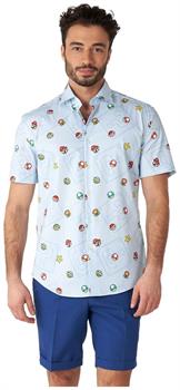 OppoSuits Men's Summer Shirts SHIRT Short Sleeve Super Mario Icons