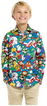 OppoSuits Teen Boys' Shirts SHIRT LS Super Mario Teen Boys