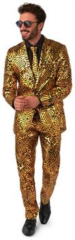 OppoSuits Men's Suits Golden Geo Star