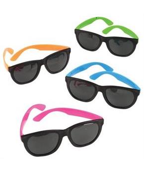 Neon Rubber Toy Sunglasses (Include 12 Units)