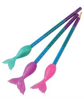 Mermaid Tail Pencil Toppers/6-Pc (Include 6 Units)