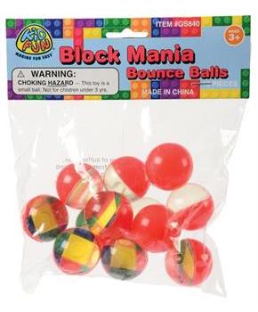 Block Mania Bounce Balls/32Mm (Include 12 Units)