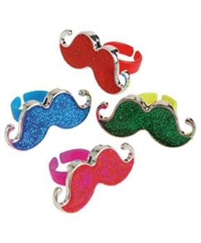 Moustache Rings - 48 Pieces