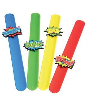 Superhero Slap Bracelets (Include 12 Units)