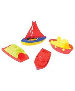 Plastic Sailing Boats/4-Pc (Include 4 Units)