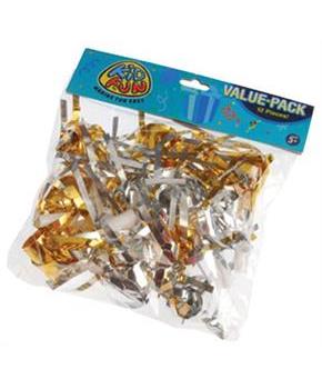 Metallic New Years Blowouts W/Fringe (Include 12 Units)
