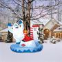 Blow-Up Inflatable Rudolph Christmas Tree Wrap with Built-In LED Lights 57"