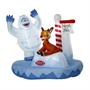 Blow-Up Inflatable Rudolph Christmas Tree Wrap with Built-In LED Lights 57"