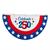 39" x 21" Patriotic America 250th Anniversary Stars & Stripes Cotton Bunting