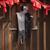 Hanging Animated Black & White Clown Halloween Decoration 4 Ft.