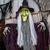 Hanging Animated Witch with Green Eyes Halloween Decoration 4 Ft.