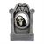 Gray Tombstone with Light-Up Moving Skeleton Head Halloween Decoration, 22"