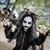 Standing Jaw Dropping Bride with Black Dress Halloween Decoration 66"