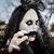 Standing Jaw Dropping Bride with Black Dress Halloween Decoration 66"