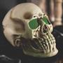 Giant Light-Up Skull Plastic Halloween Decoration 10 3/4" x 12 1/2"