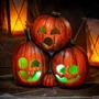 Light-Up Jack-O-Lantern Trio Halloween Decoration 11 1/2 x 10 3/4"
