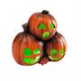 Light-Up Jack-O-Lantern Trio Halloween Decoration 11 1/2 x 10 3/4"