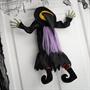 23 1/2" x 29 1/2" Hanging Animated Crashed Witch Halloween Decoration