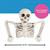 Tabletop White Plastic Half Skeleton Halloween Decoration, 15 3/4" x 10 3/4"