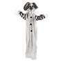 Black and White Animated Light-Up Clown Halloween Decoration 43 1/4"