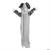Black and White Animated Light-Up Clown Halloween Decoration 43 1/4"