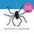 Animated Hairy Black Spider Halloween Decoration 31 1/2" x 8 1/4"