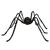 Large Poseable Hairy Black Spider Halloween Decoration 98 1/2"