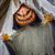 Light-Up Hanging Big Pumpkin Head Halloween Decoration 7 Ft.