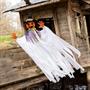 Animated Smiling Pumpkin Scarecrow Hanging Halloween Decoration 47 1/4"