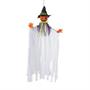 Animated Smiling Pumpkin Scarecrow Hanging Halloween Decoration 47 1/4"