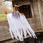 Animated Smiling Pumpkin Scarecrow Hanging Halloween Decoration 47 1/4"