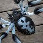 Gray and Black Hairy Walking Spider Halloween Decoration 31 1/2"