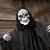 Animated & Light-Up Skeletal Reaper Hanging Halloween Decoration 47 1/4"