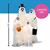Light-Up Standing Ghost Family Halloween Decorations 62 3/4"
