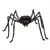 Furry Black Polyester Spider Halloween Decoration 7 Ft. x 4 1/2"