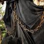 Animated Hanging Chained Grim Reaper Plastic Halloween Decoration 6 Ft.