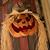Hanging Pumpkin Head Plastic Halloween Decoration 11 3/4" x 27 1/2"