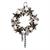 Skulls & White Roses Wreath Halloween Decoration 23 1/2" x 15 3/4"