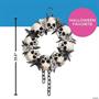 Skulls & White Roses Wreath Halloween Decoration 23 1/2" x 15 3/4"