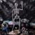 35 1/2" Hanging Silver Skeleton with Multicolor Jewelry Halloween Decoration