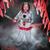 5 Ft. 8 3/4" Animated Standing Clown with Baseball Bat Halloween Decoration