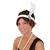 Adults White Flapper Headband with Feathers Costume Accessory