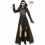 Adults Ghost Face Sparkly Skele-Stone Dress Costume