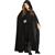Kid's Black Hooded Velour Cape Costume Accessory