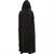 Kid's Black Hooded Velour Cape Costume Accessory