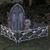 Black Skull Graveyard Fence Halloween Decoration